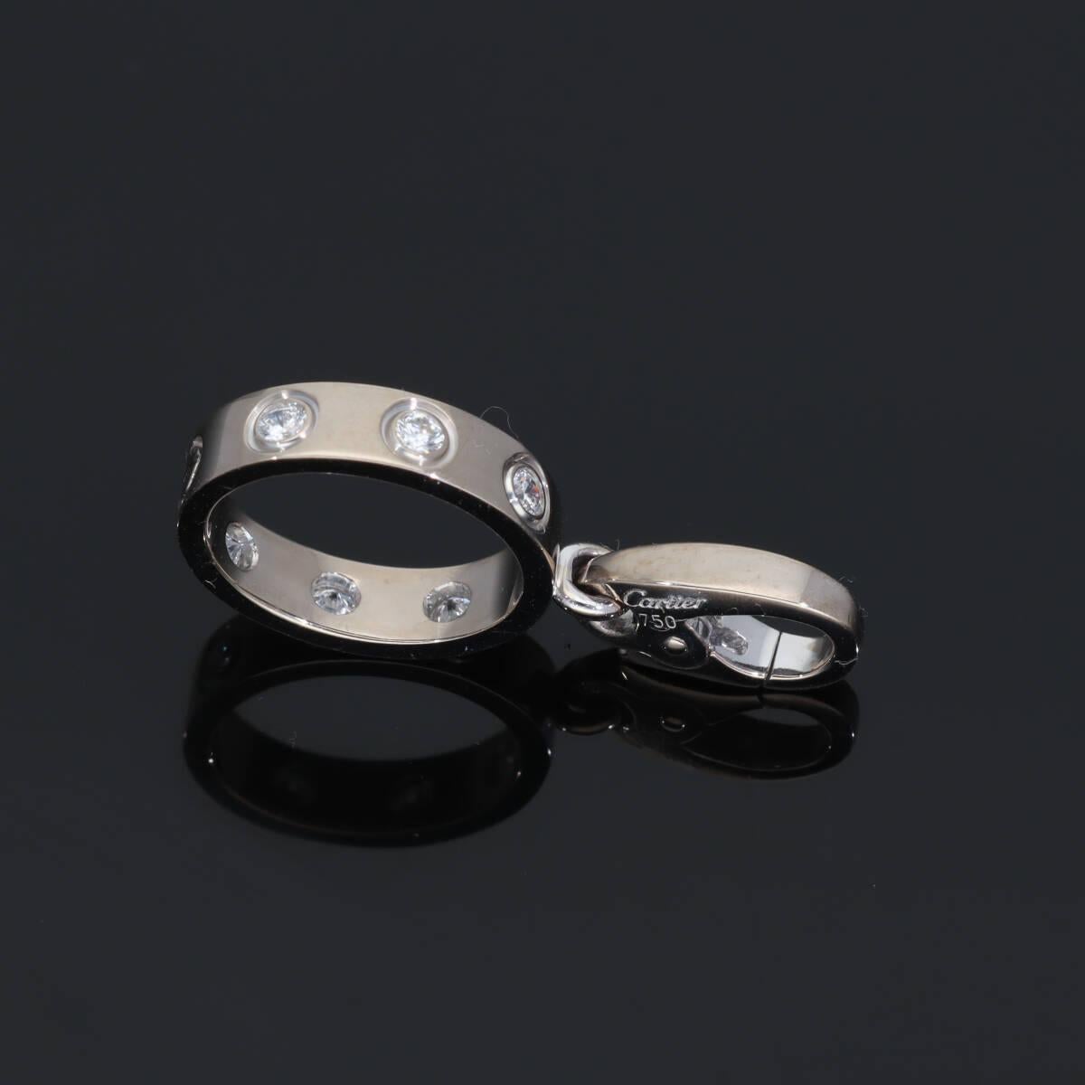 Cartier Diamant 18 Karat Weißgold Liebe Charme im Angebot 5
