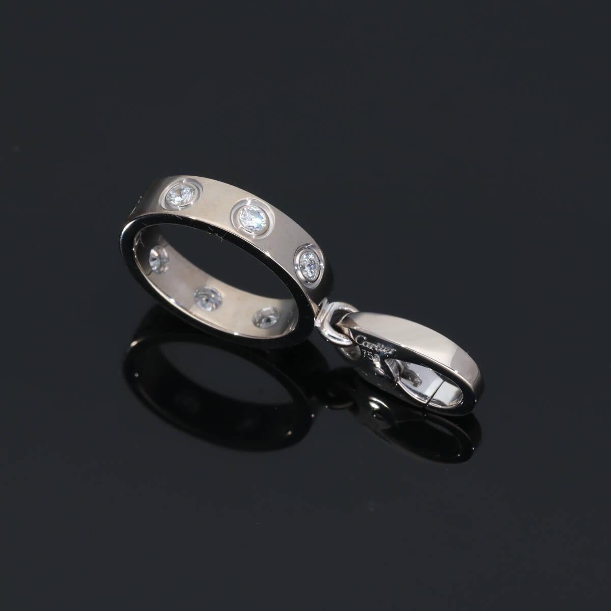Cartier Diamant 18 Karat Weißgold Liebe Charme im Angebot 3