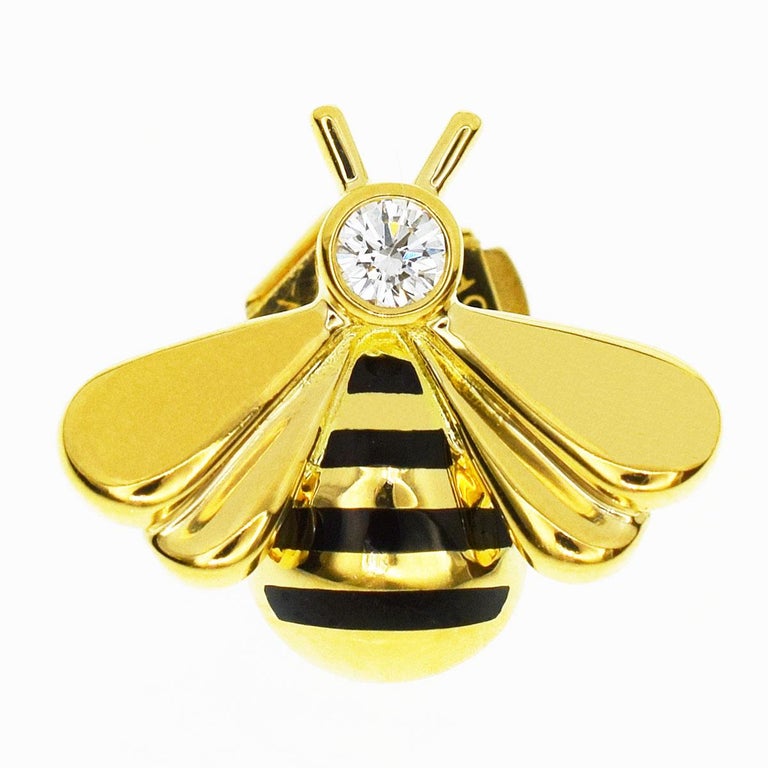 Broche Ancienne Ponte Vecchio Or Jaune K18 - Diamant Et Perle, Motif Oiseau - Occasion Très Bon état