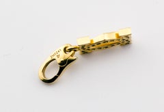 Cartier Diamond 18 Karat Yellow Gold Double C-Logo Charm Pendant