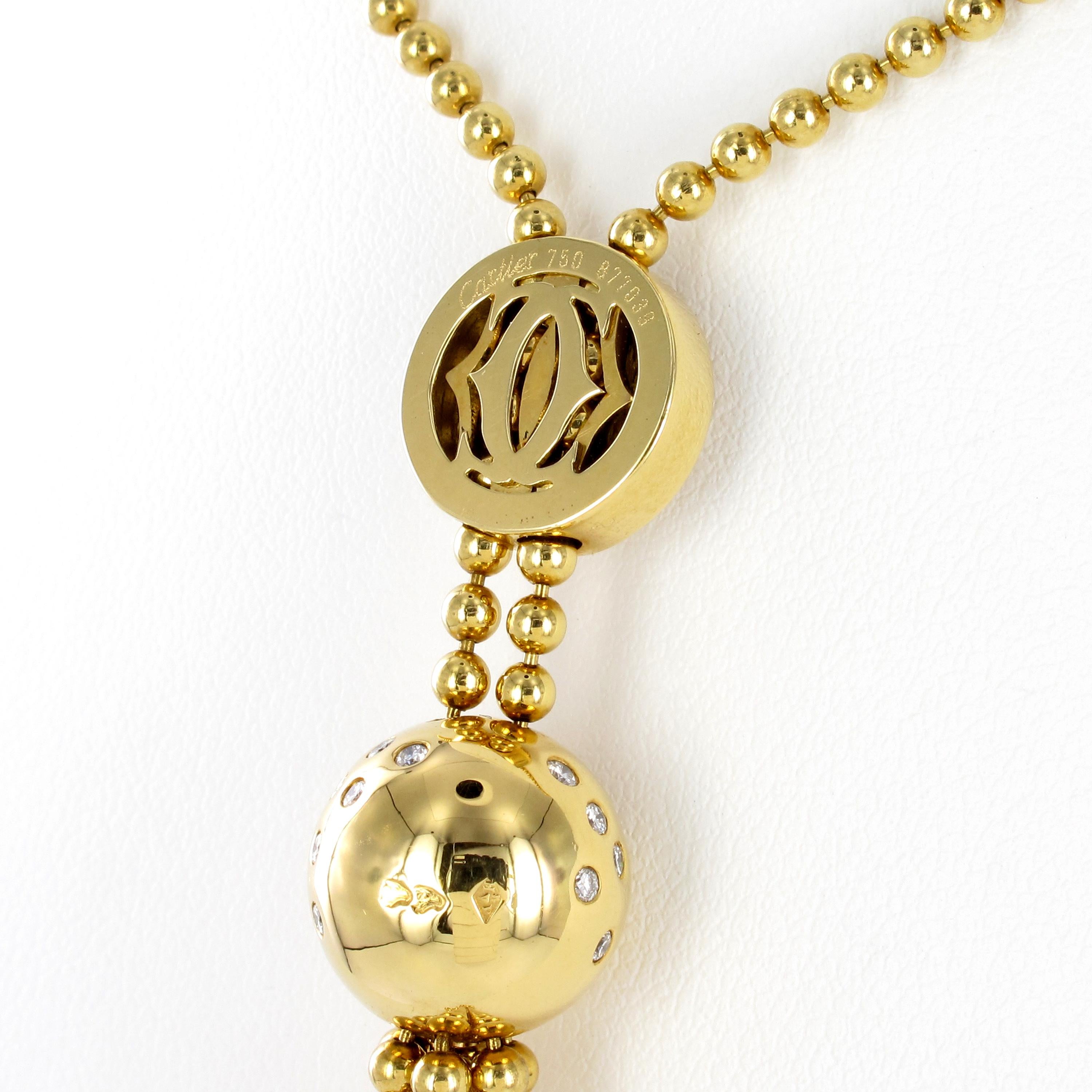 Cartier Diamond 18 Karat Yellow Gold Necklace 1