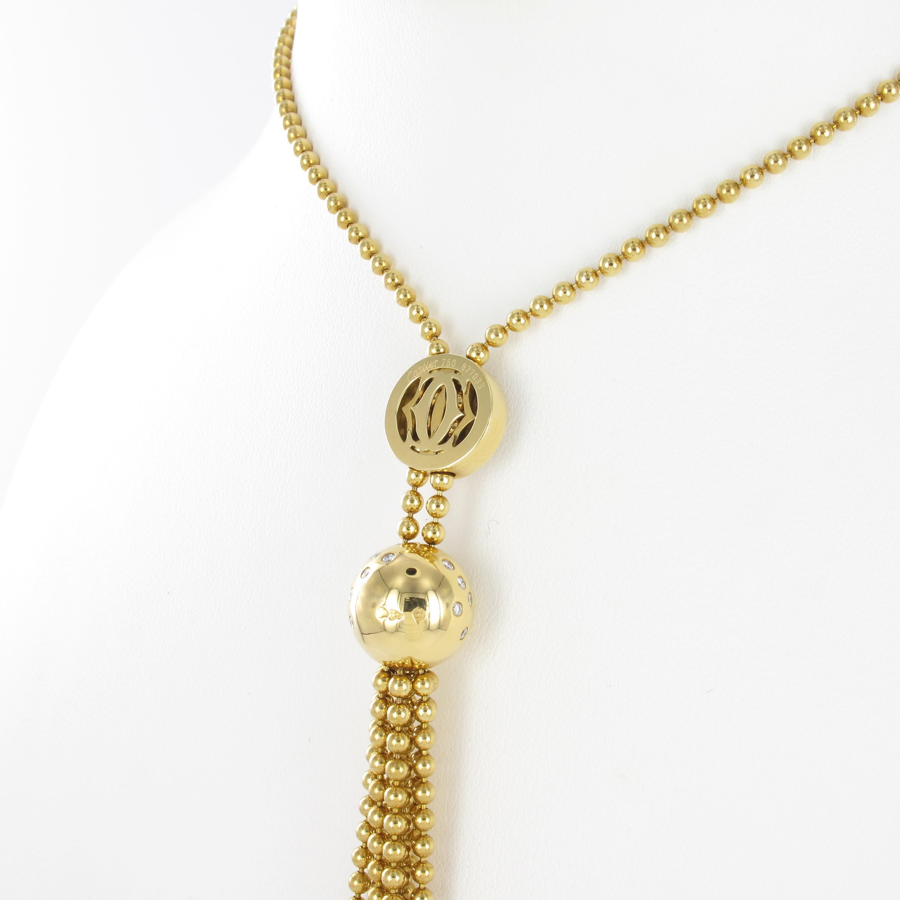 Cartier Diamond 18 Karat Yellow Gold Necklace 2