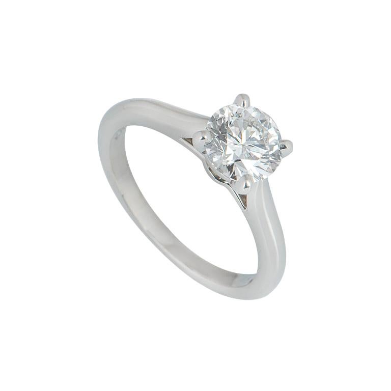 Cartier Diamond 1895 Solitaire Engagement Ring 0.90 Carat GIA Certified