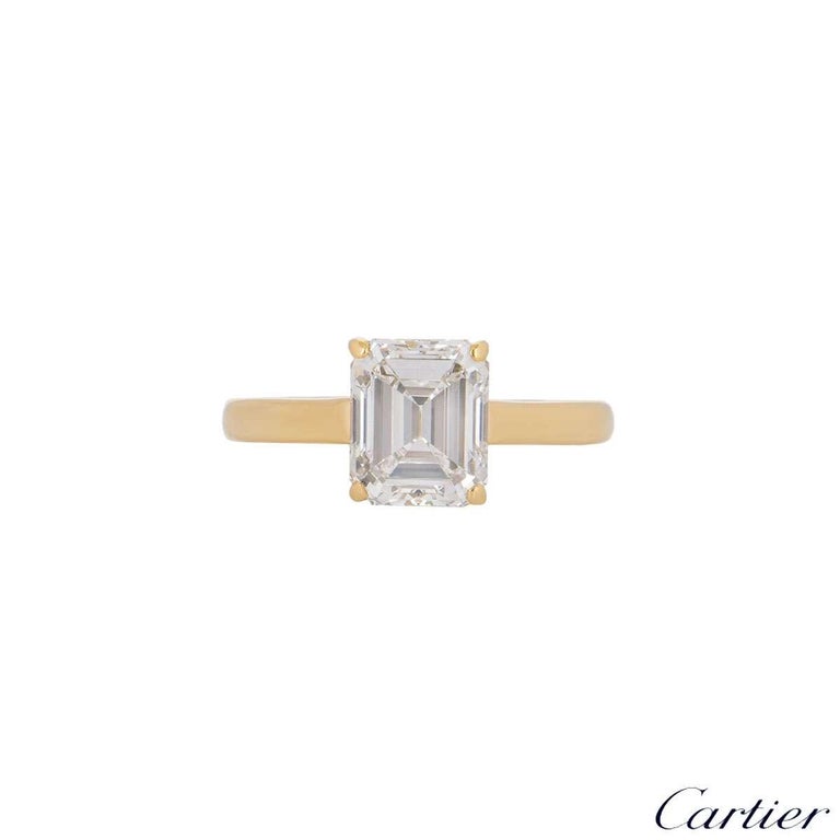 Cartier Diamond 1895 Solitaire Engagement Ring 1.84 Carat at 1stDibs