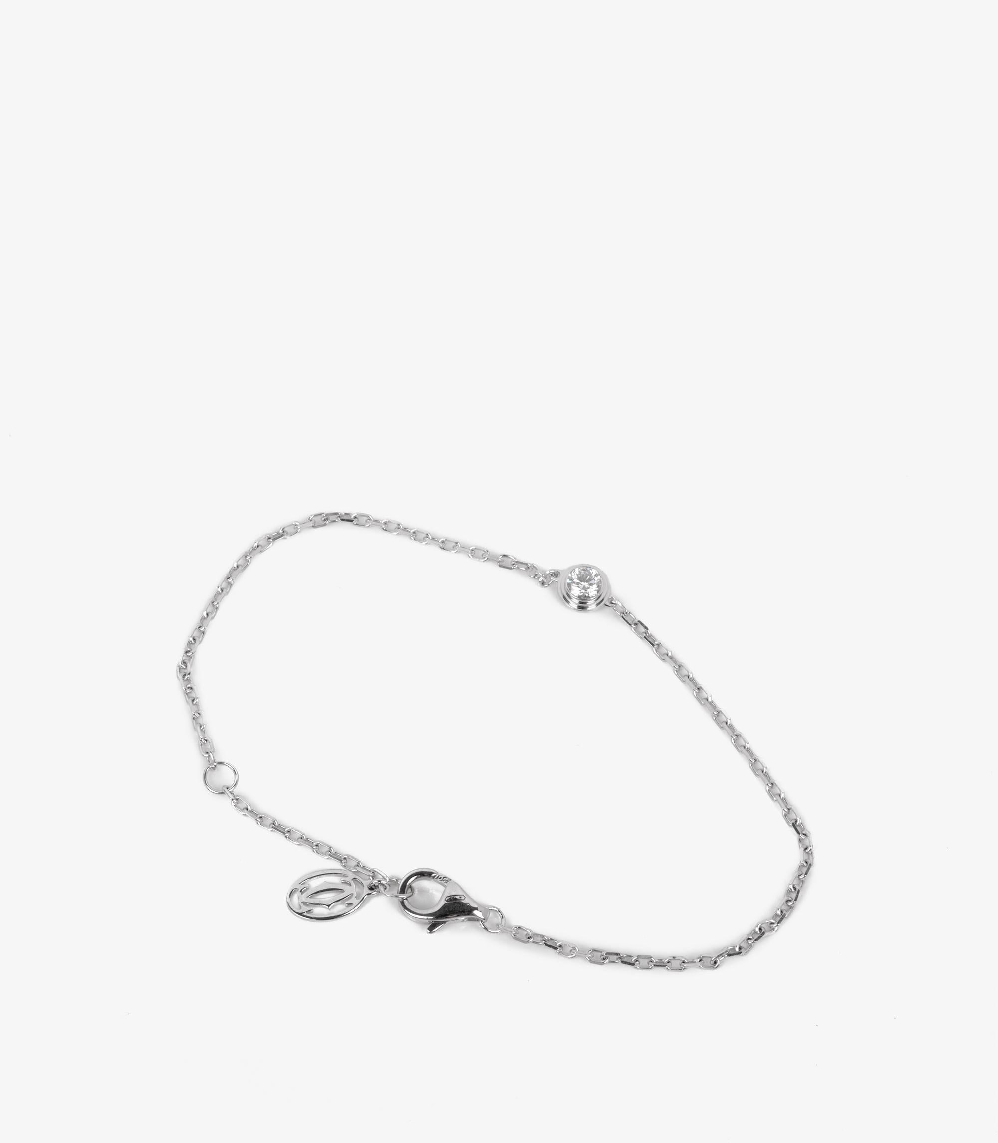 Brilliant Cut Cartier Diamond 18ct White Gold D'Amour Bracelet