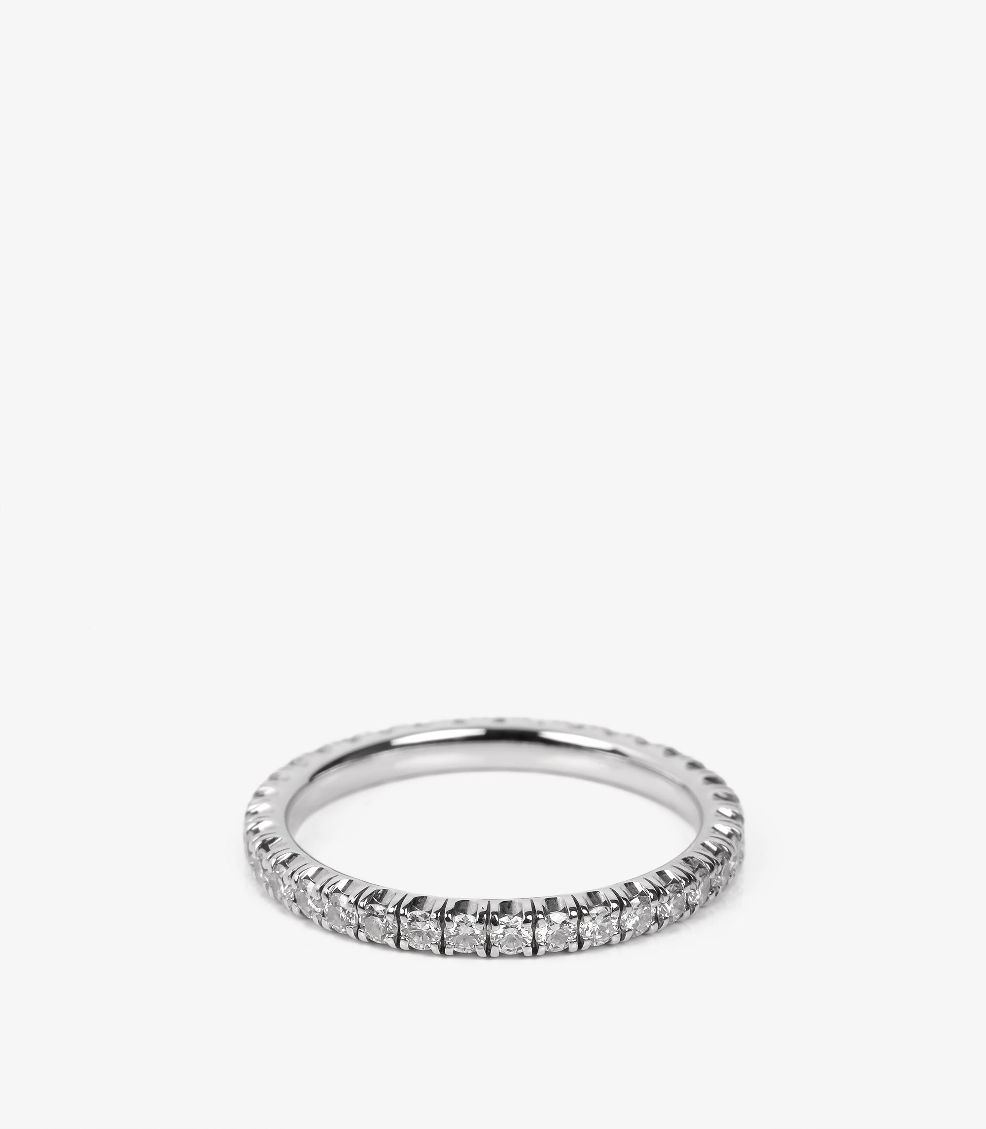 Cartier Diamond 18ct White Gold Etincelle de Cartier 2mm Band Ring

Product Details
Xupes Ref: J1485
Brand: Cartier
Model: Etincelle Diamond Band Ring
Type: Ring
Serial Number: Q*****
Age: 2011
RRP: £5,200
Accompanied By: Cartier Box, Cartier