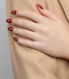 Cartier Diamond 18ct White Gold Etincelle de Cartier 2mm Band Ring