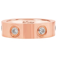 Cartier Diamond 18 Karat Rose Gold Love Ring