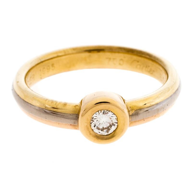 Like a little beaming light in the dark, this ring by Cartier will help you sail through evenings or glitzy parties in the most luxurious way. It comes made from 18k yellow, rose and white gold, thus helping you experience the joy of not just one