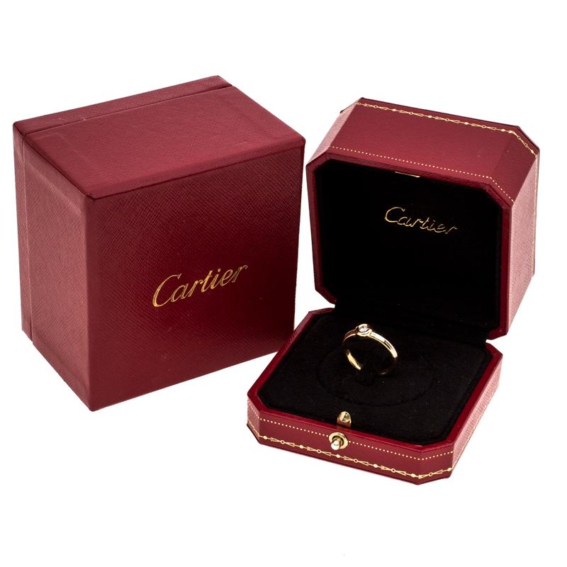 Cartier Diamond 18K Tri-Color Gold Band Ring Size 54 2