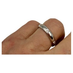 Cartier Diamond 18K White Gold 1895 3.5mm Width, 6 Diamond Band Ring