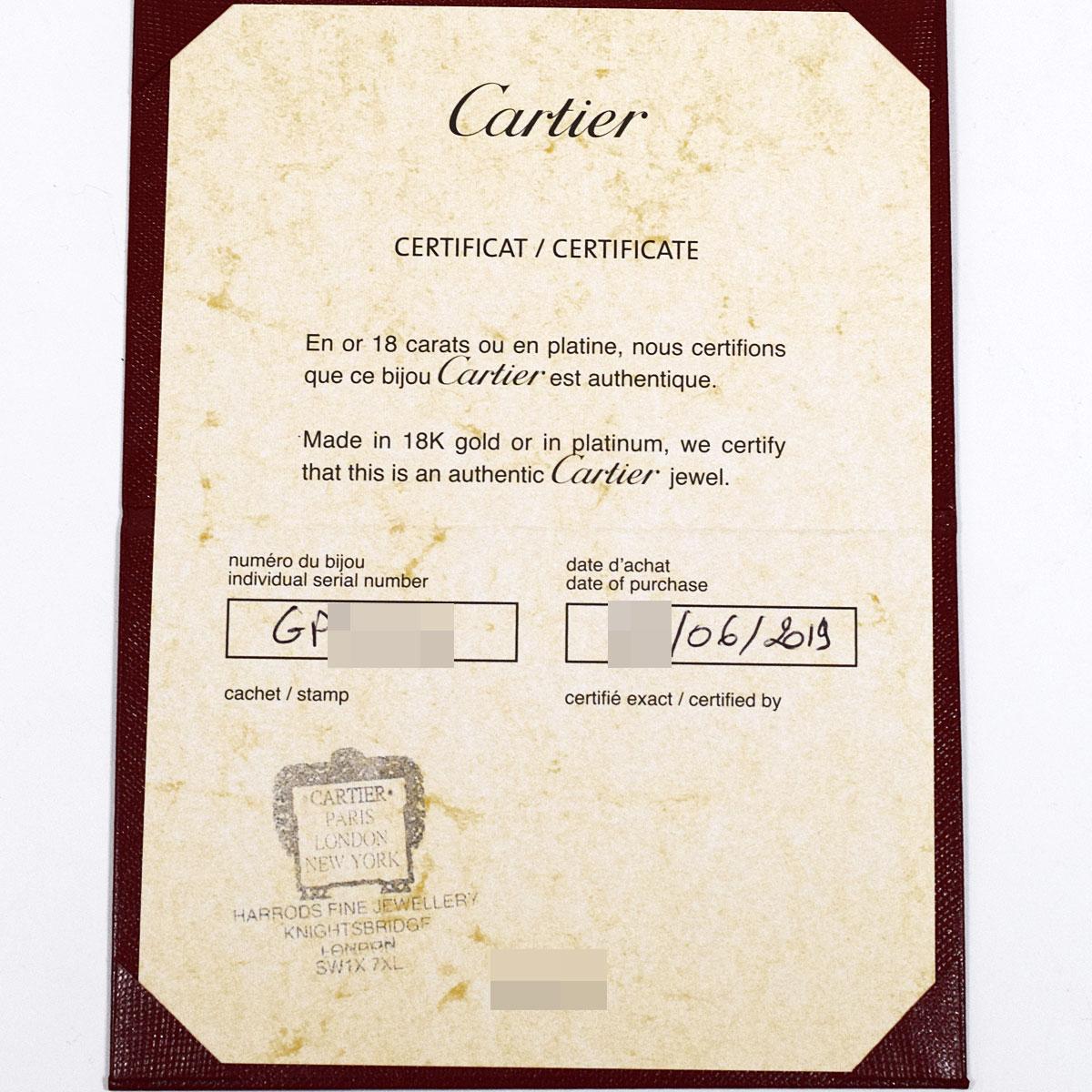 Cartier Diamond 18 Karat White Gold Essential Line Tennis Bracelet w/Certificate 1