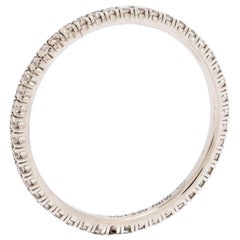 Cartier Diamond 18K White Gold Eternity Band Ring Size 47