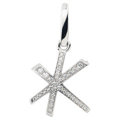 Cartier Diamond 18K White Gold Fireworks Charm Pendant