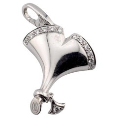 Cartier Diamante in oro bianco 18 carati Ciondolo a forma di foglia di Gingko