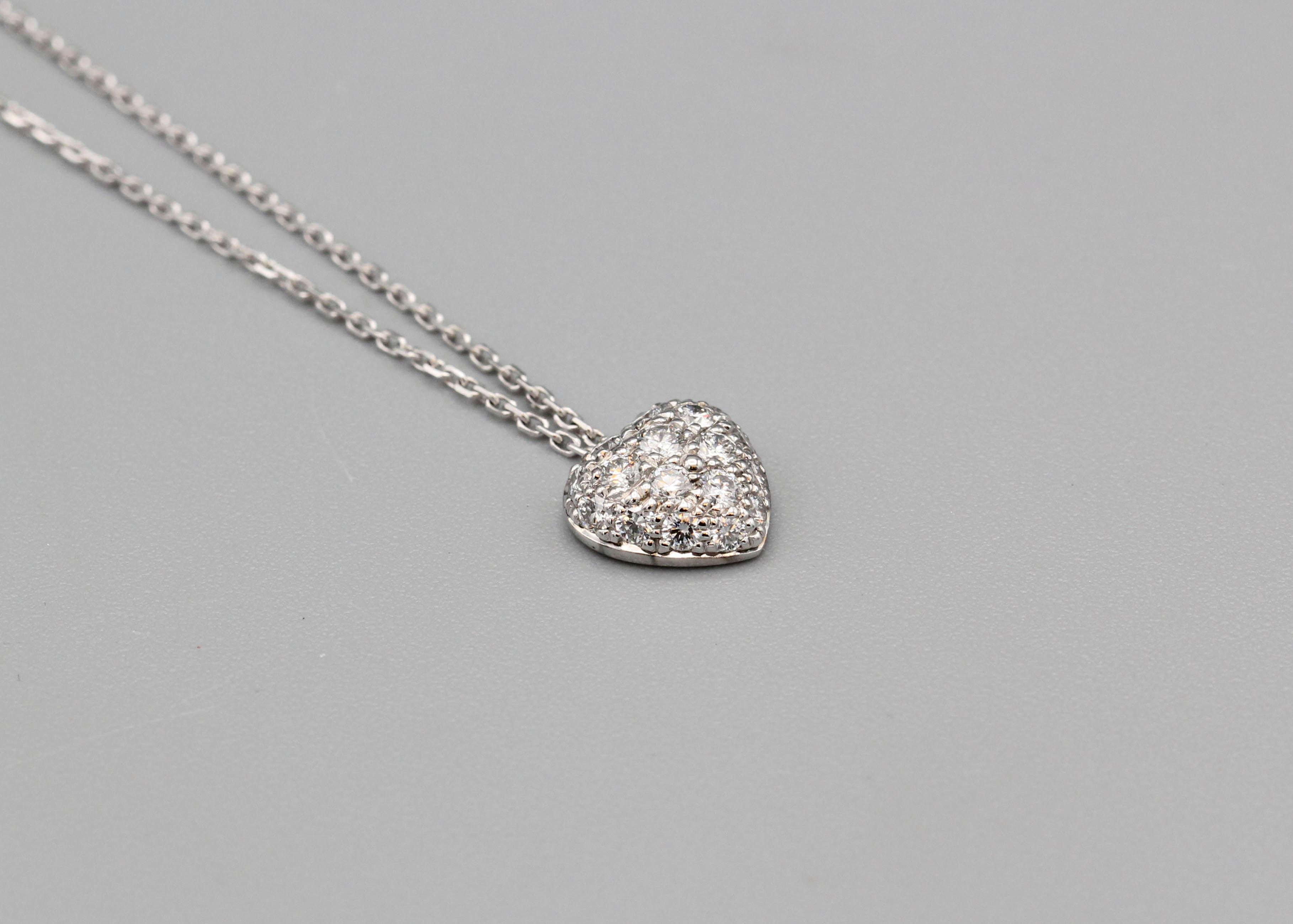 cartier heart diamond necklace