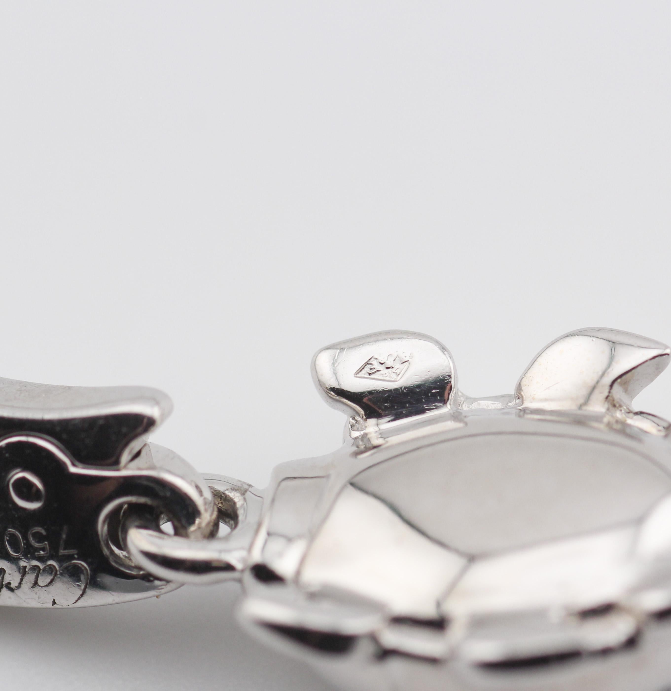 Women's or Men's Cartier Diamond 18k White Gold Ladybug Charm Pendant For Sale
