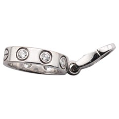 Cartier Diamond 18k White Gold Love Bracelet Charm