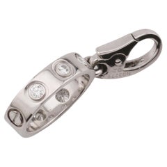 Cartier Diamond 18k White Gold Love Bracelet Charm