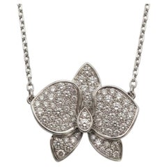 Cartier Diamond 18k White Gold Pendant Necklace