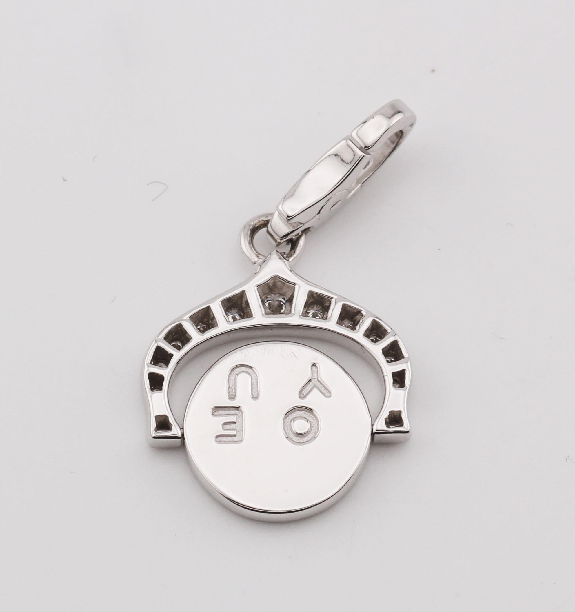 Enter the realm of romantic elegance with the Cartier Diamond 18k White Gold Rotating 