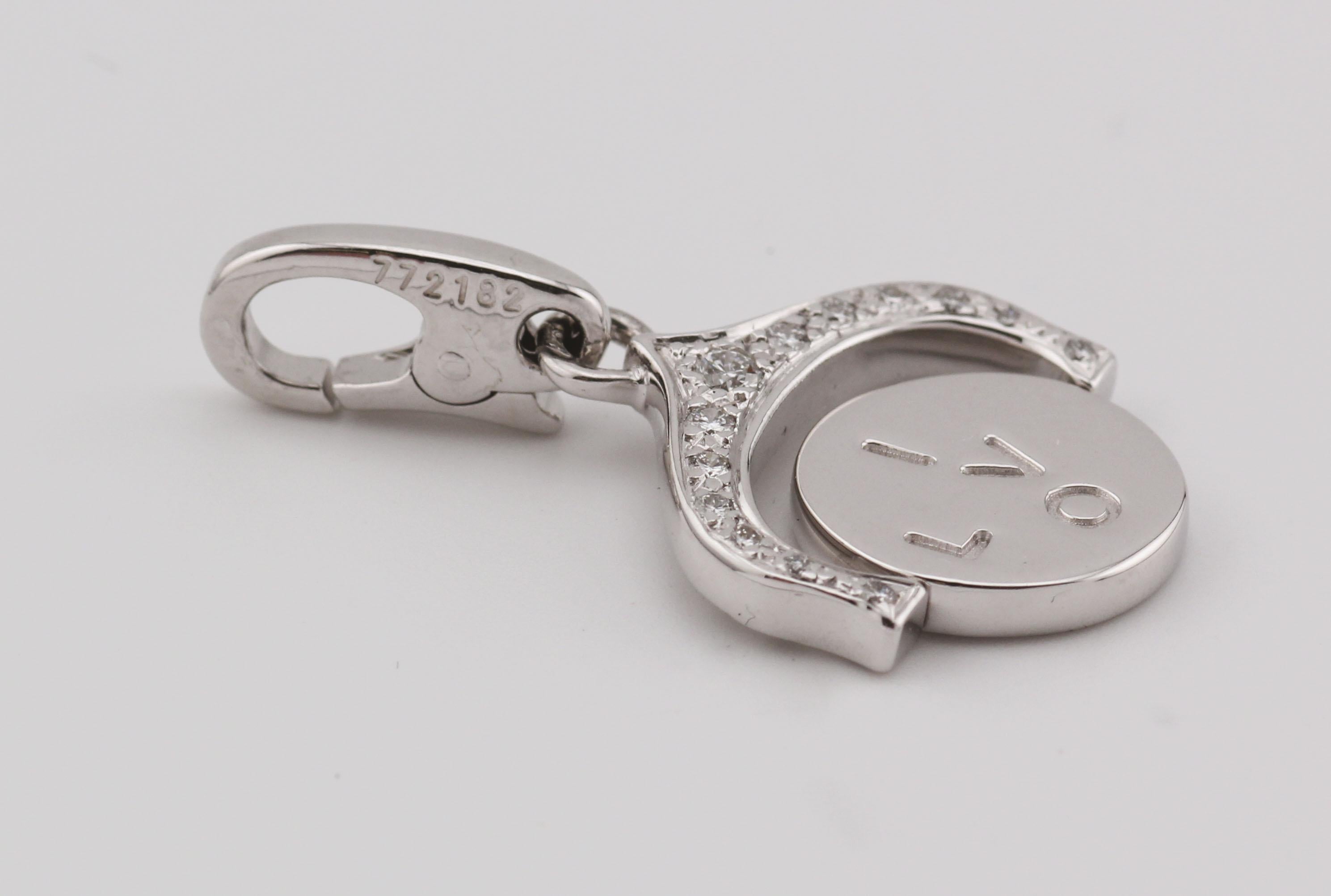 Brilliant Cut Cartier Diamond 18k White Gold Rotating 