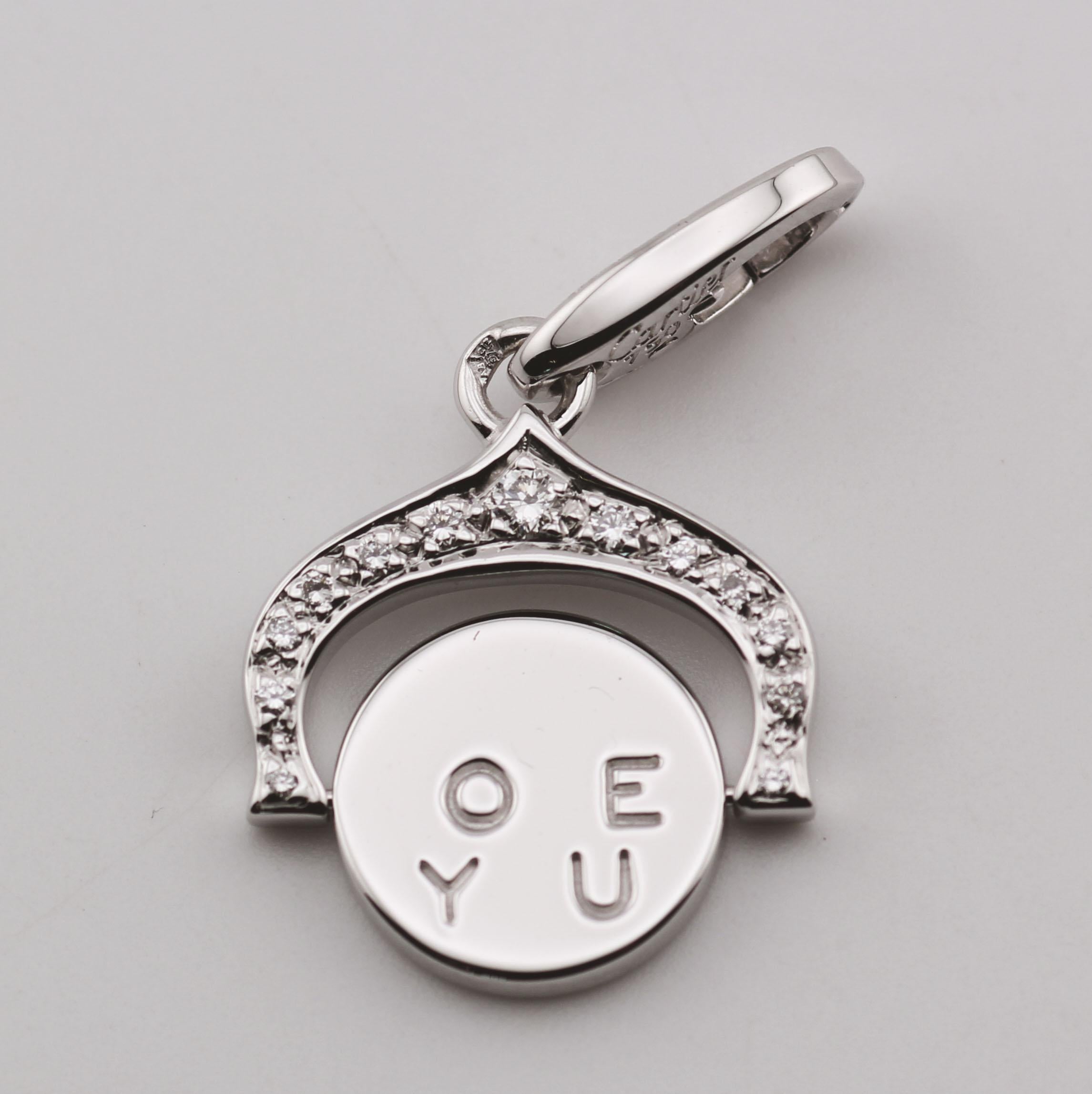Brilliant Cut Cartier Diamond 18k White Gold Rotating 