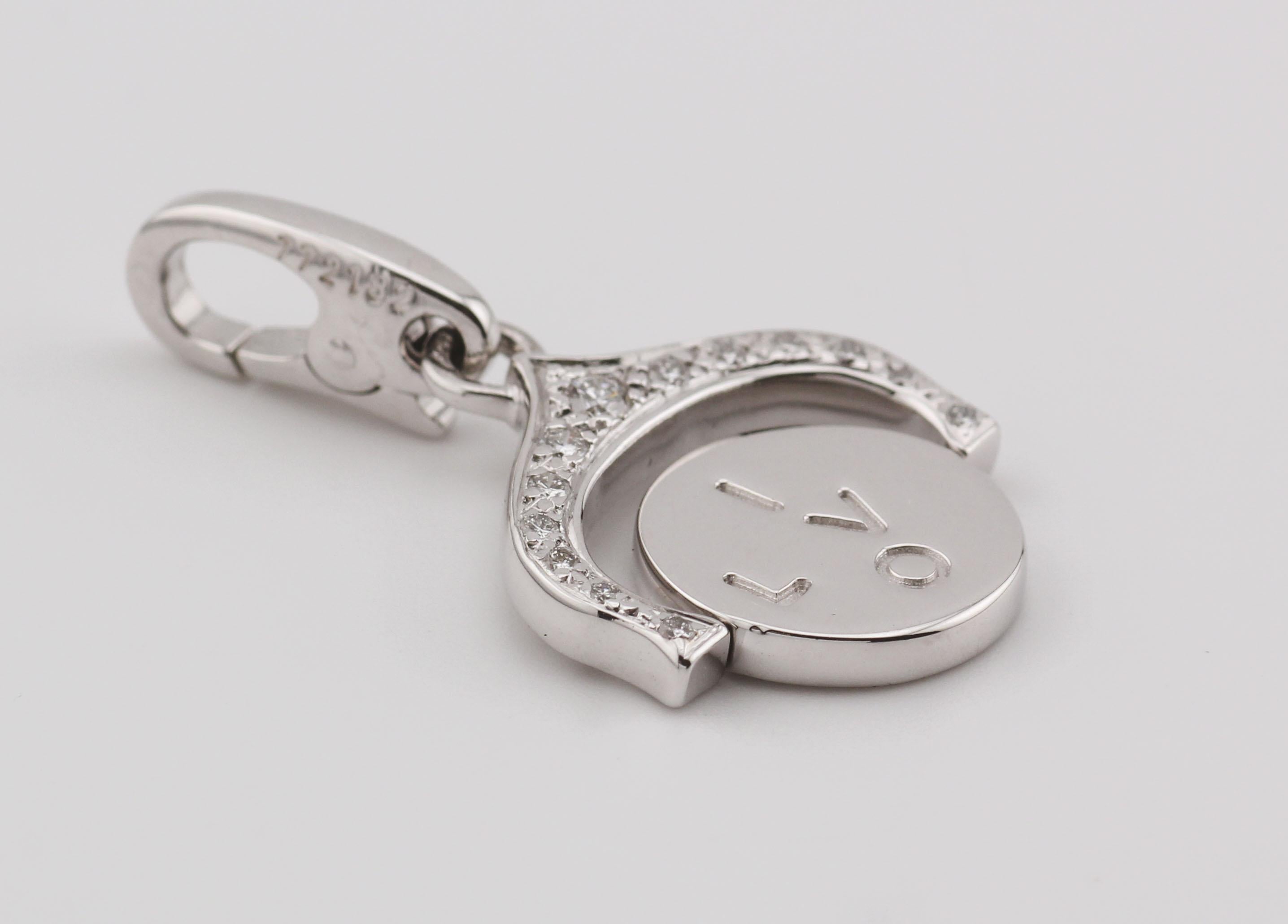 Cartier Diamond 18k White Gold Rotating 