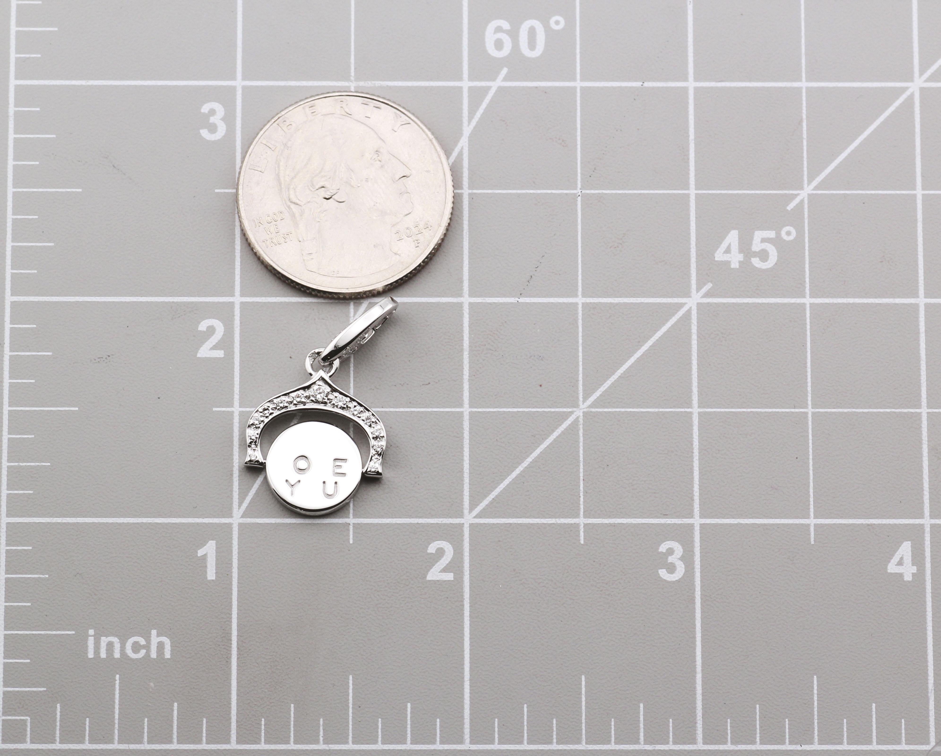 Cartier Diamond 18k White Gold Rotating 