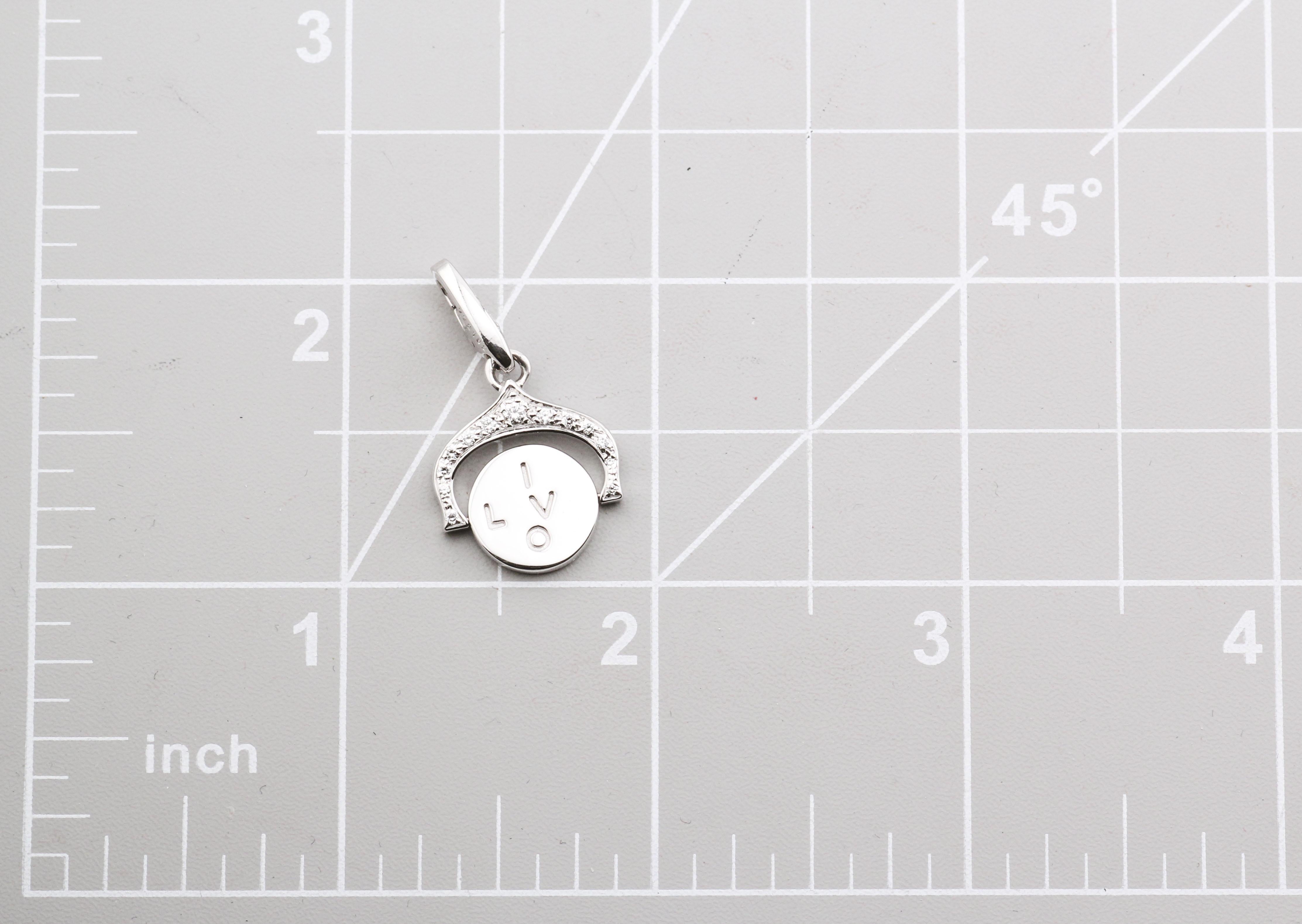Cartier Diamond 18k White Gold Rotating 