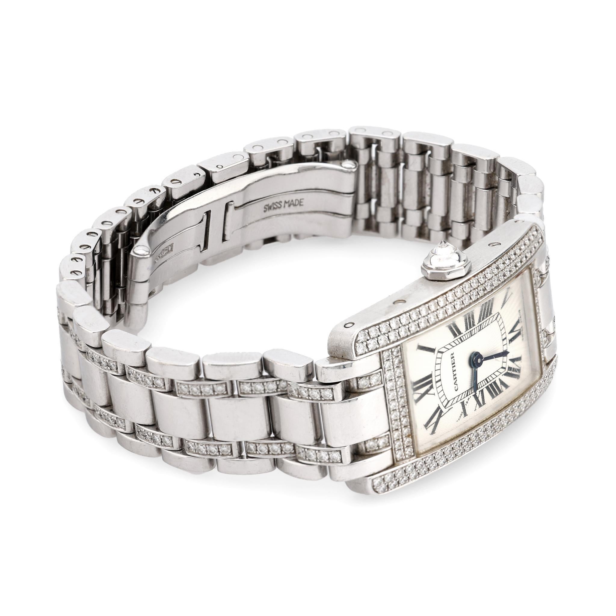 Modern Cartier diamond 18k white gold 