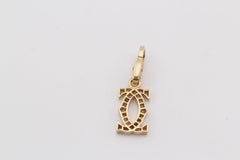 Cartier Diamond 18K Yellow Gold Double C-Logo Charm Pendant
