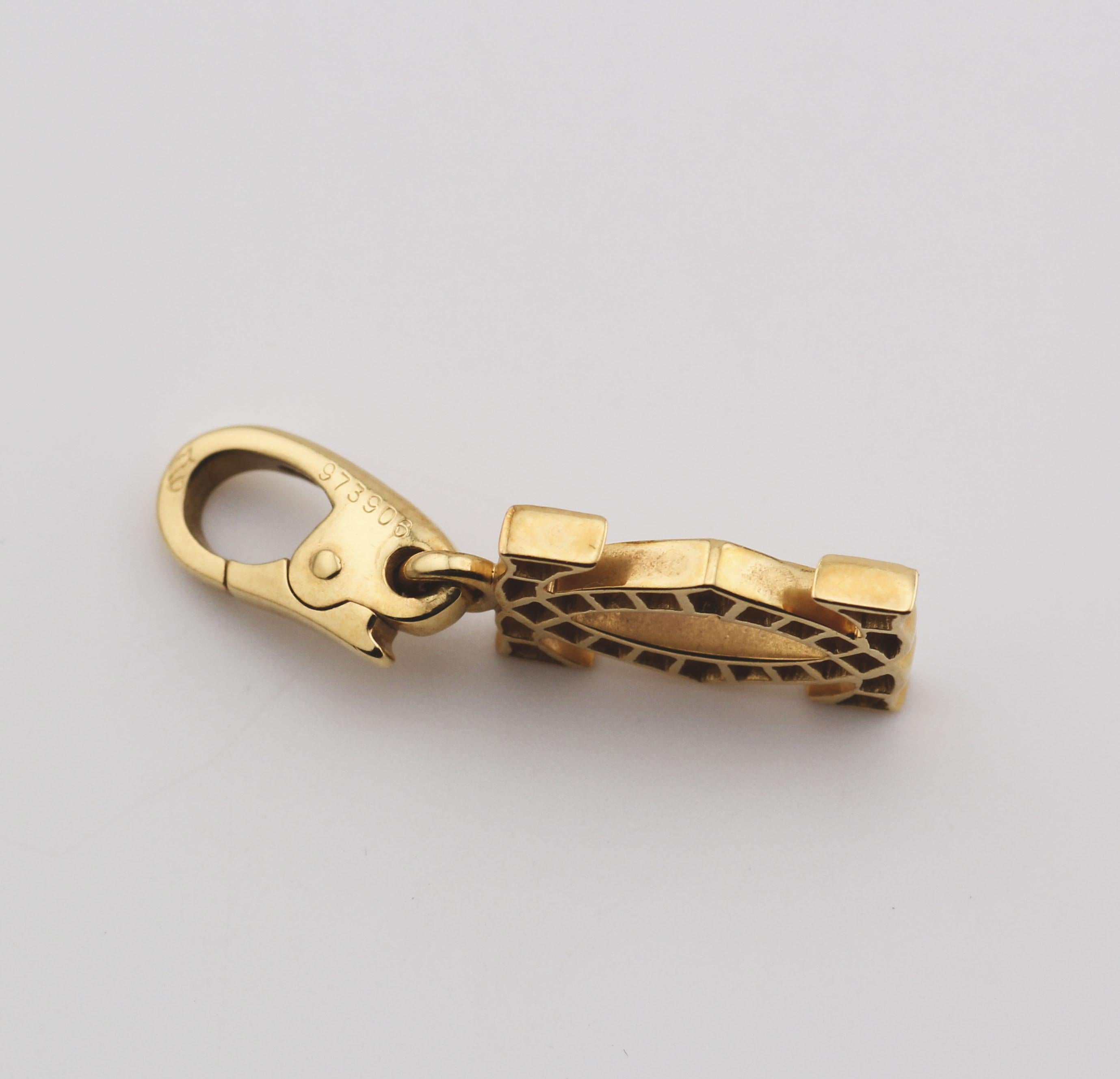 Cartier Diamond 18K Yellow Gold Double C-Logo Charm Pendant 1