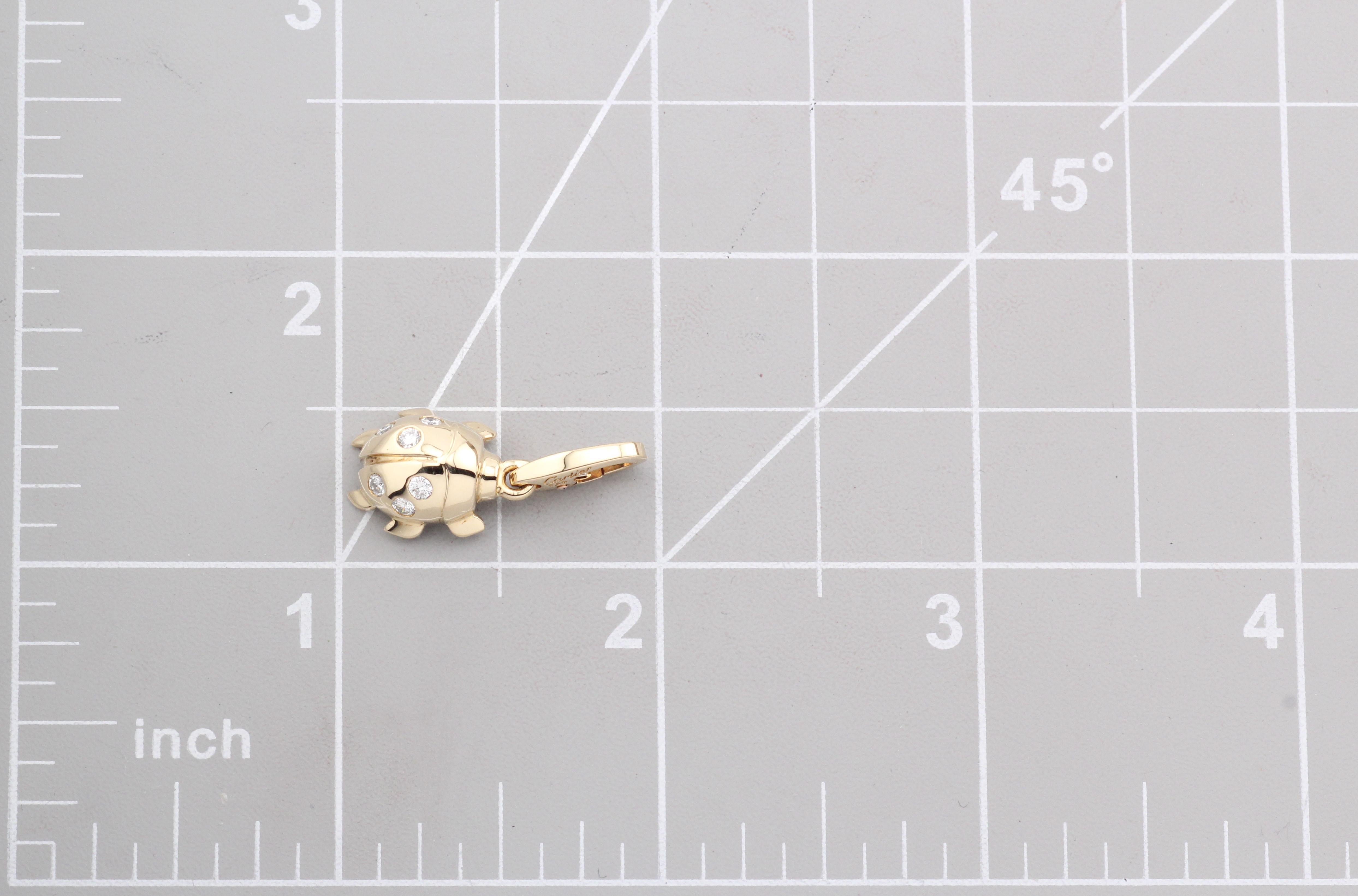 Cartier Diamant 18 Karat Gelbgold Ladybug Charm-Anhänger mit Diamant (Zeitgenössisch) im Angebot
