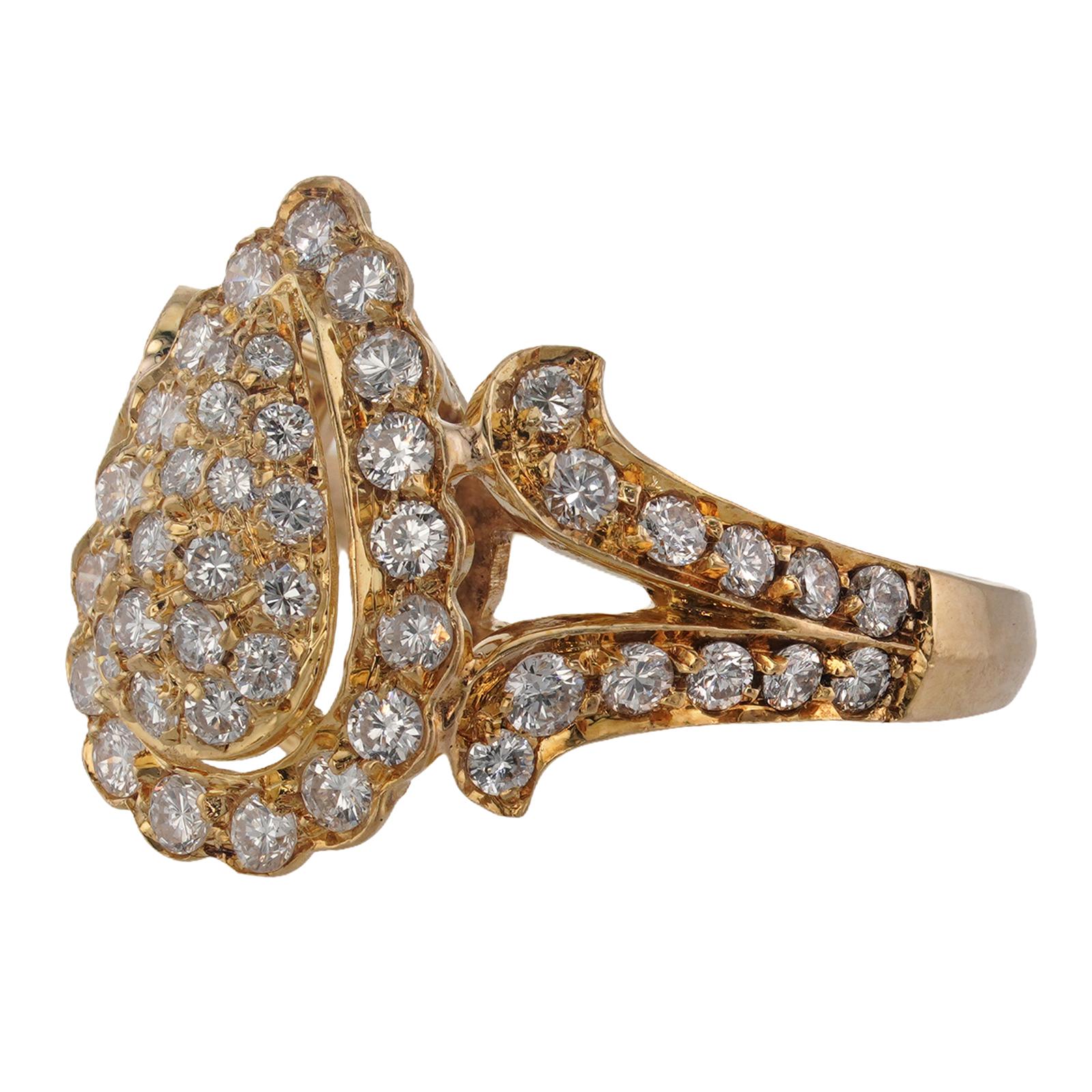 CARTIER Bague en or jaune 18k avec diamants en vente 1