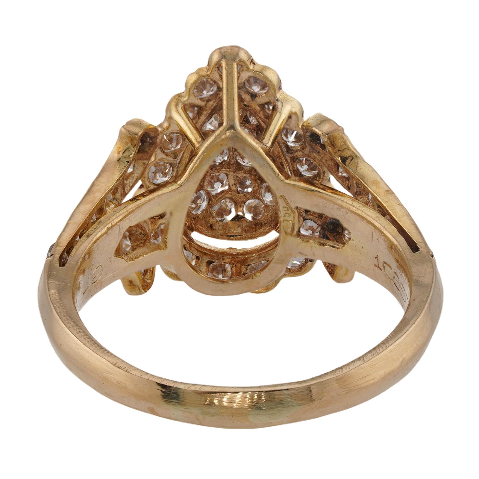 CARTIER Bague en or jaune 18k avec diamants en vente 2