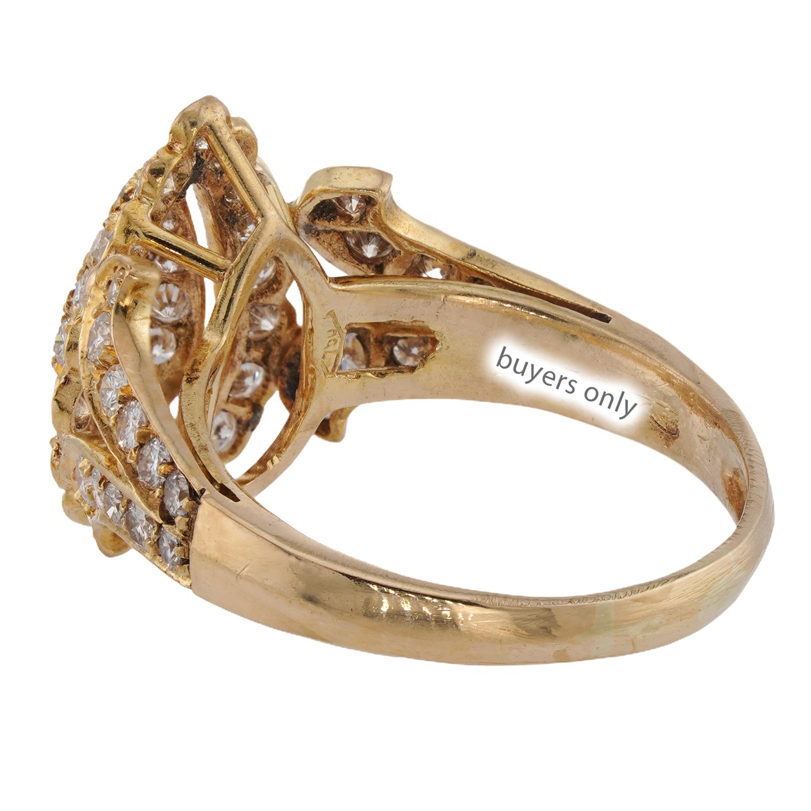 CARTIER Bague en or jaune 18k avec diamants en vente 3