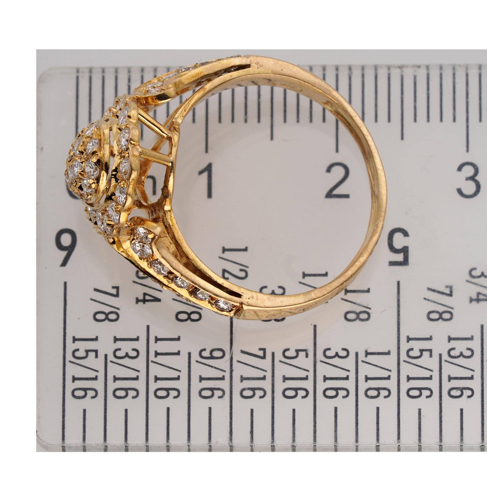 CARTIER Bague en or jaune 18k avec diamants en vente 4