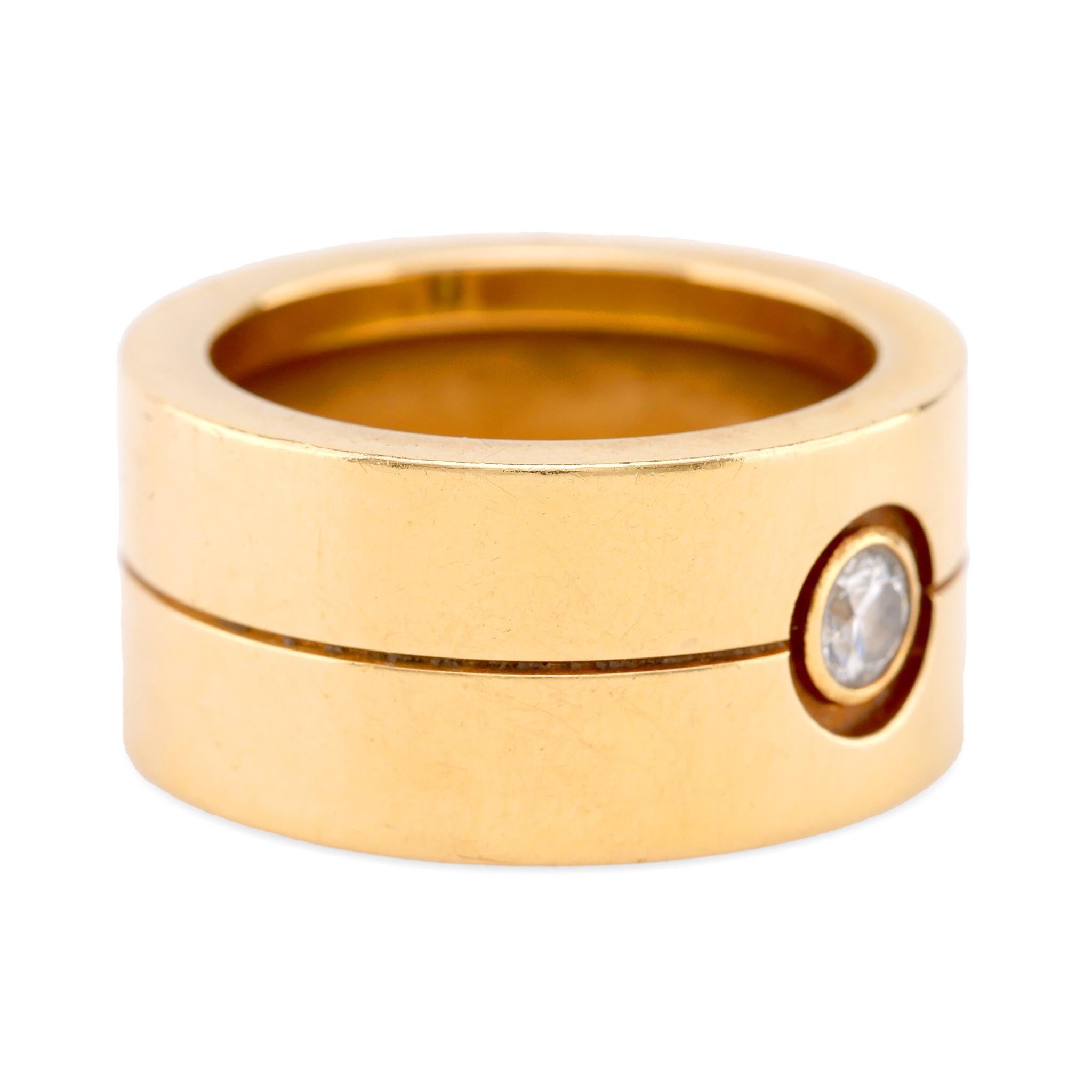 Cartier Diamante Oro Amarillo 18K Anillo Ancho Amor Corte brillante