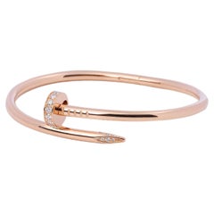 Cartier Diamond Accent 18ct Rose Gold Juste Un Clou Bracelet