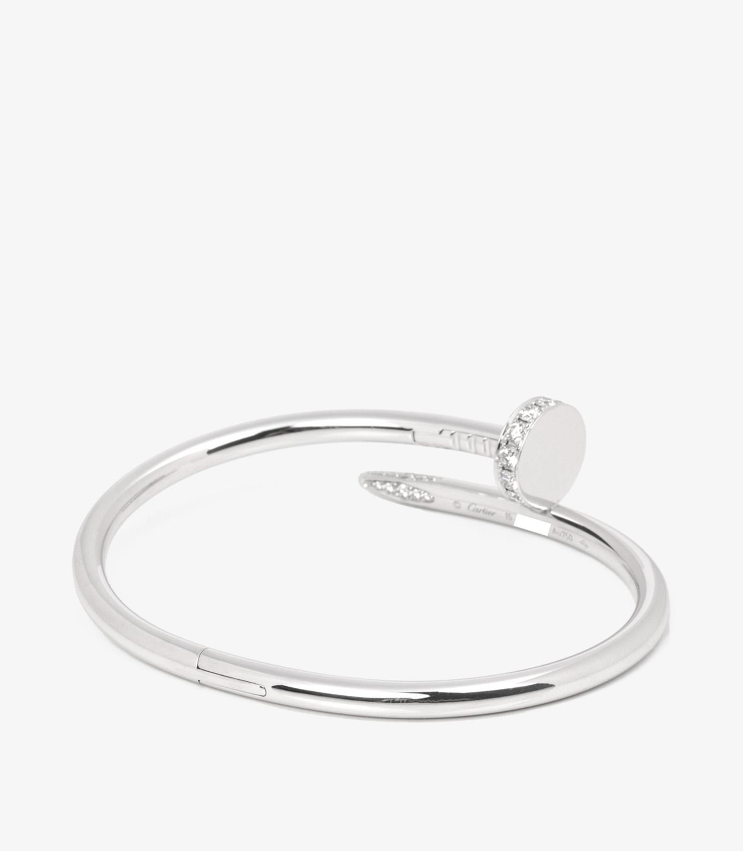 pulsera cartier oro blanco con diamantes