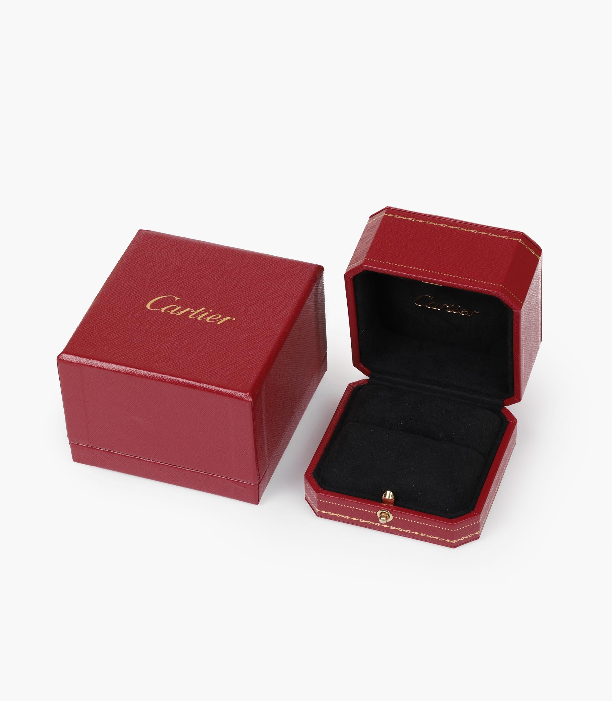 Cartier Diamant-Akzent 18ct Weißgold Tank Française Ring im Angebot 2