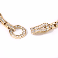 Bracelet en or jaune 18 carats avec agrafe en diamants Cartier