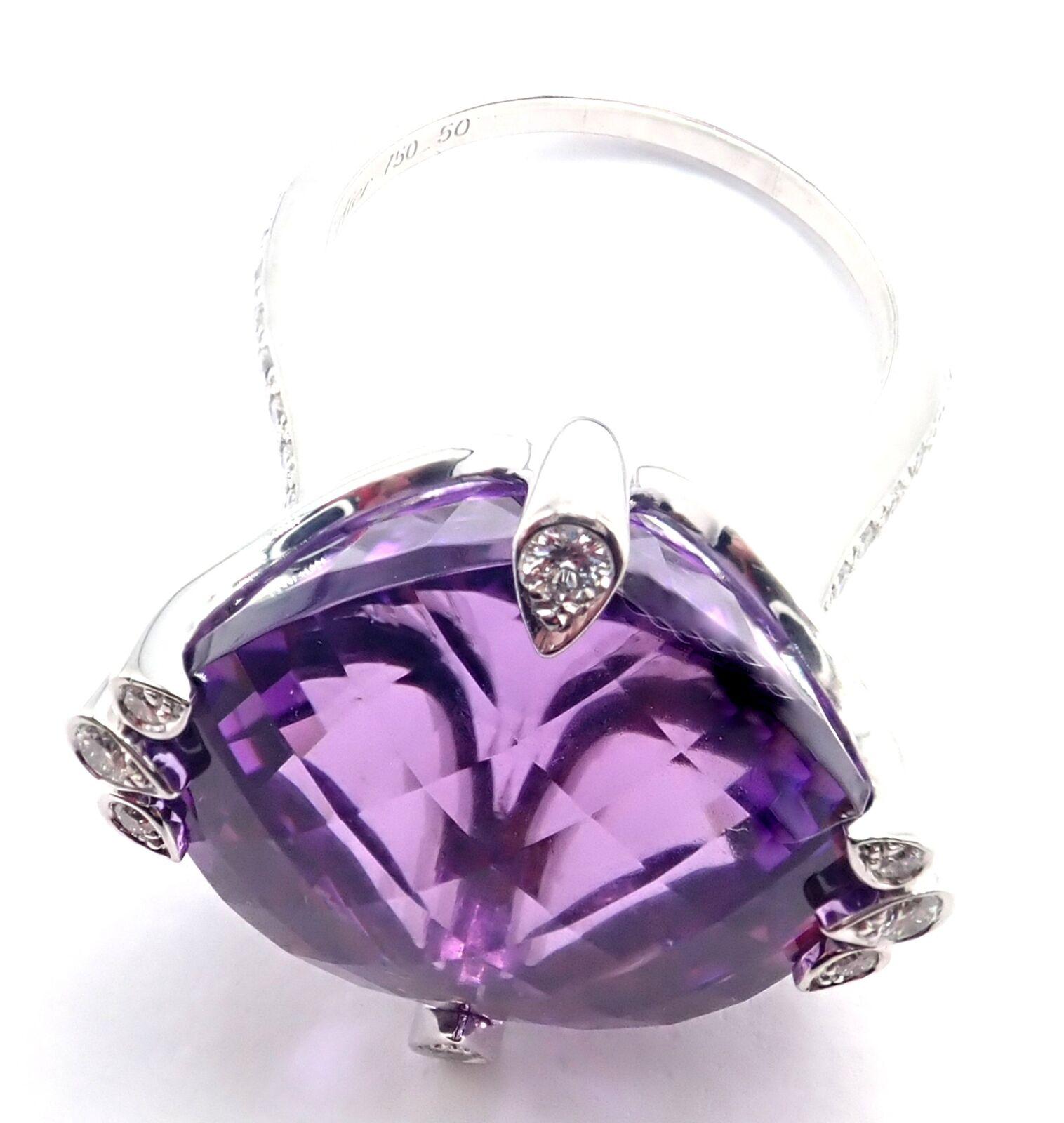 Cartier Diamond & Amethyst Inde Mysterieuse Large White Gold Ring 1