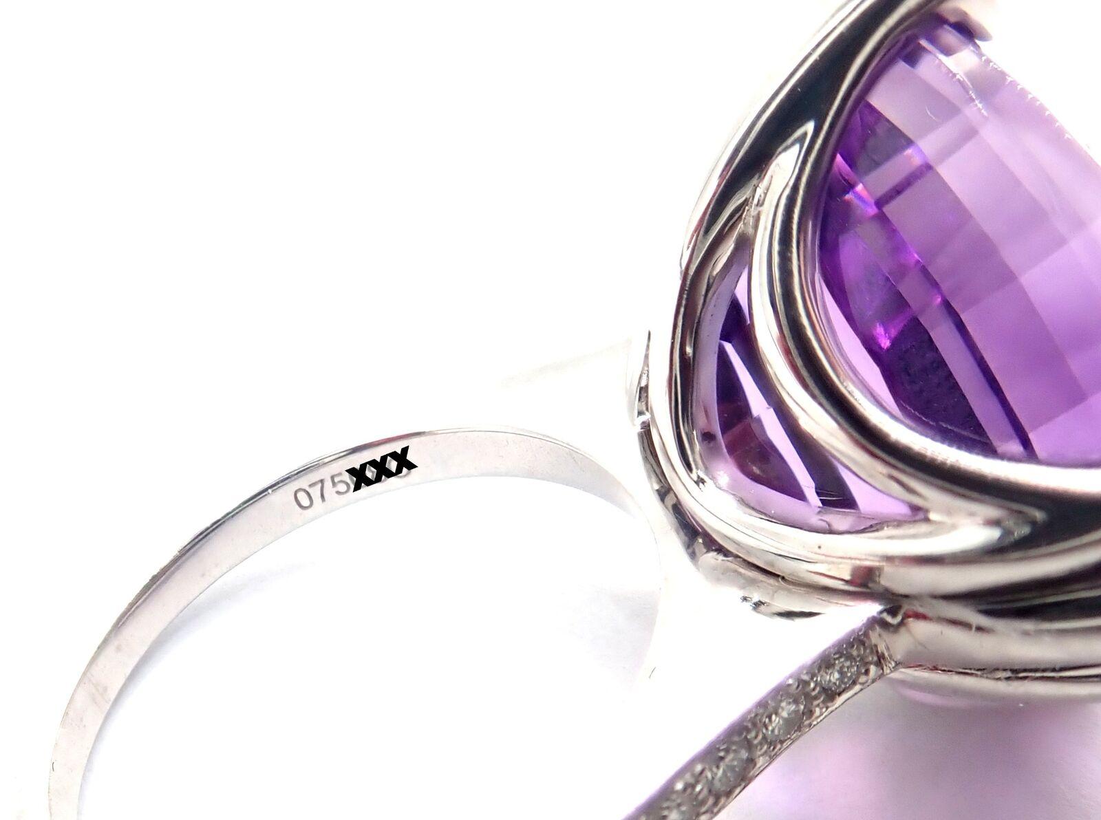 Cartier Diamond & Amethyst Inde Mysterieuse Large White Gold Ring 3