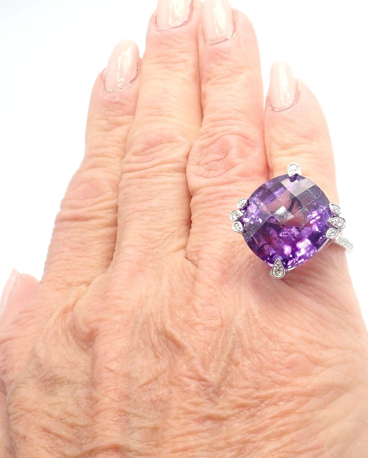 Cartier Diamond & Amethyst Inde Mysterieuse Large White Gold Ring 4