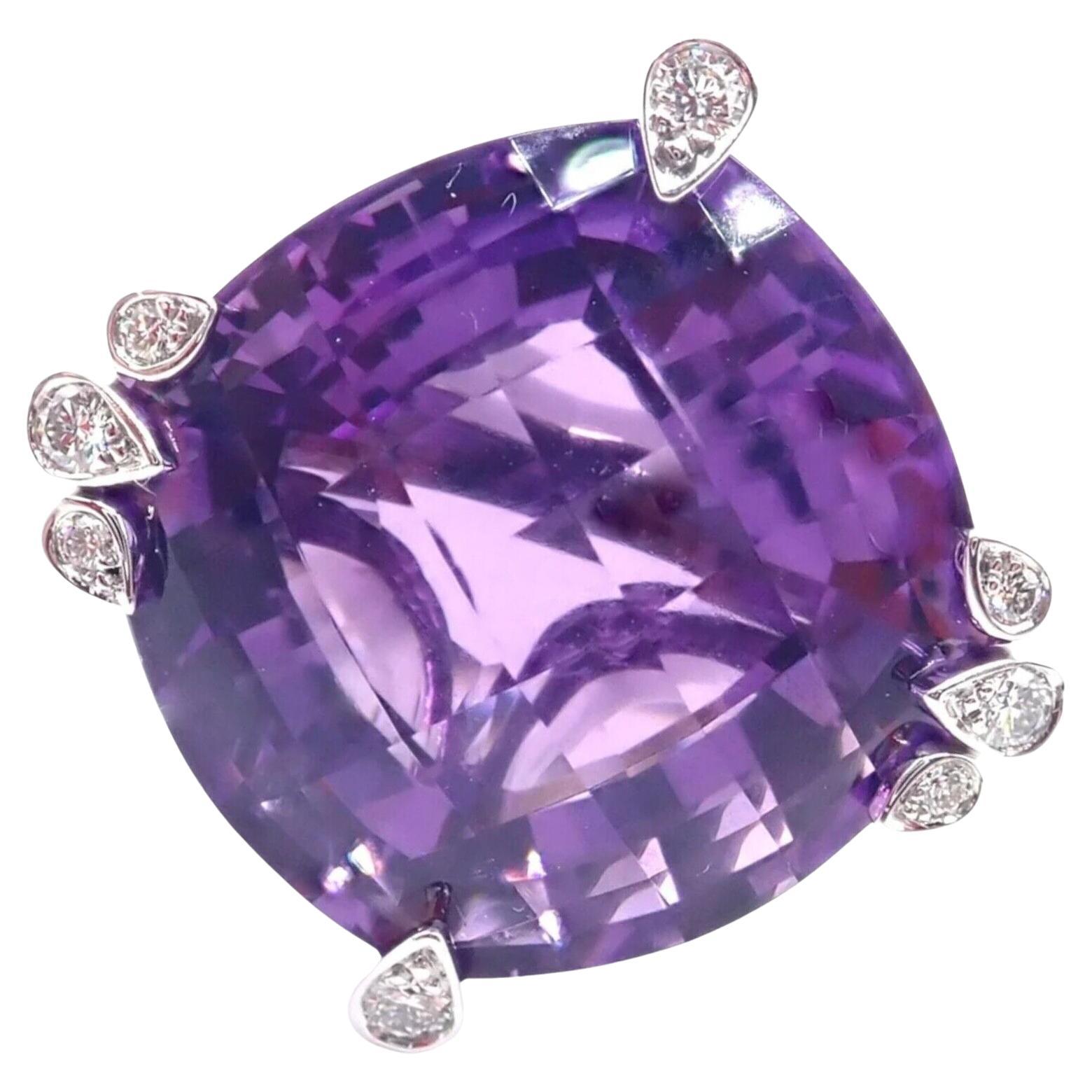 Cartier Diamond & Amethyst Inde Mysterieuse Large White Gold Ring