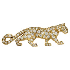 Cartier Diamante e spilla Pantera 'Mahango' in oro giallo 18 ct Circa 2000