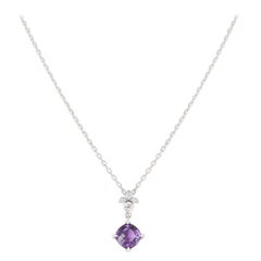 Cartier Diamond and Amethyst Lotus Collection Pendant