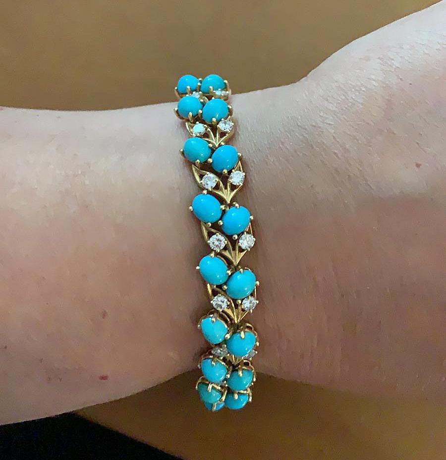 turquoise diamond bracelet